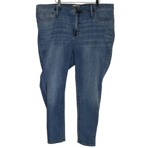 Madewell 9" Mid-Rise Skinny Jean Medium Blue Plus Size 36